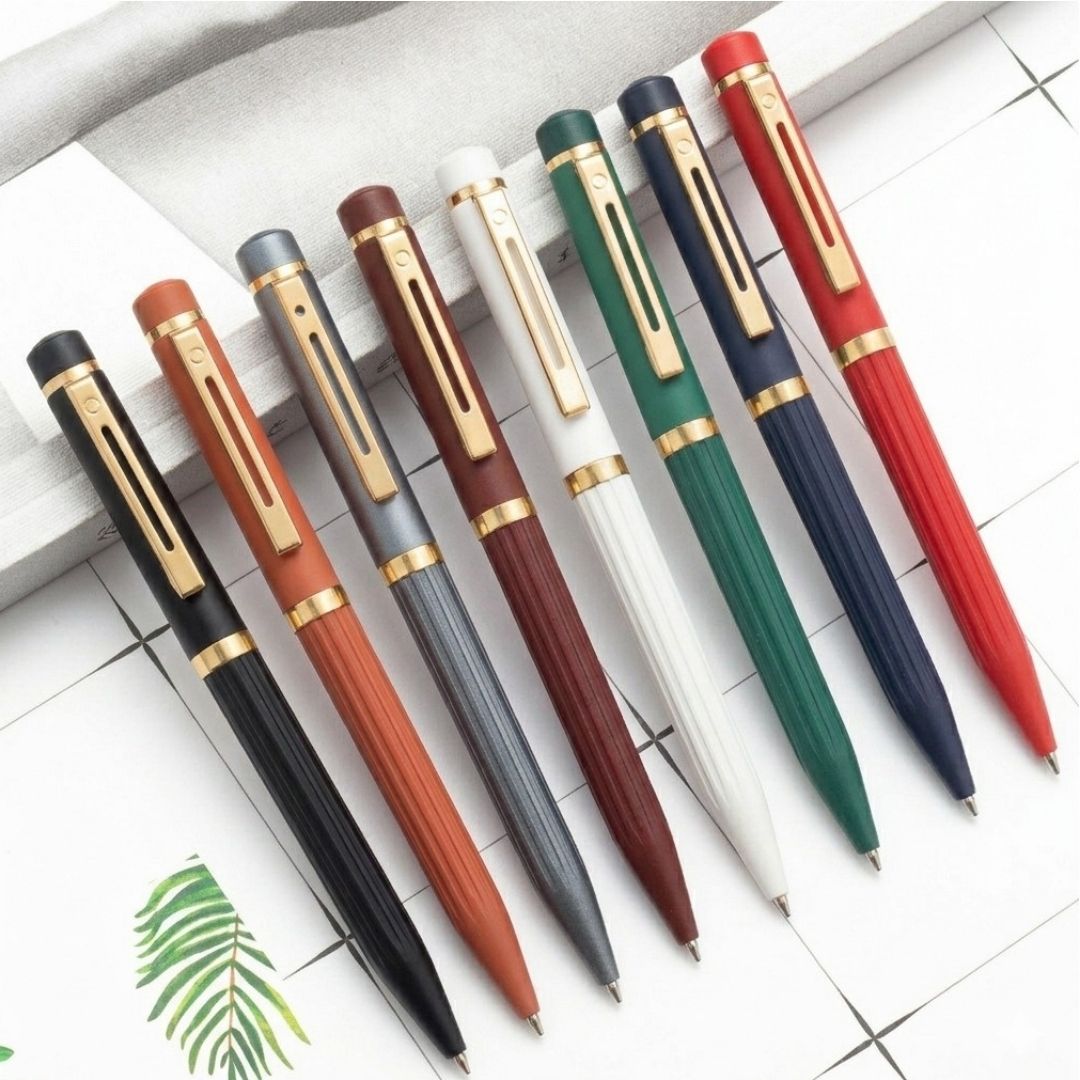 Luxury Ribbed Metal Executive Ball Pen